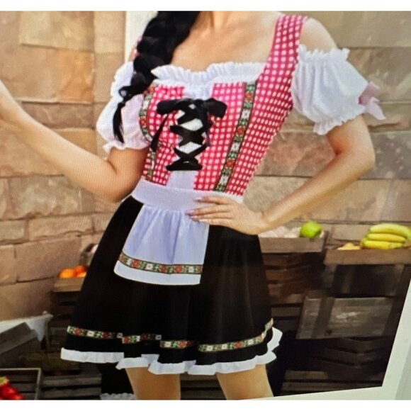 Kate Kasin German Dirndl Bavarian Dress Costume Oktoberfest Halloween Size Small - Picture 6 of 7